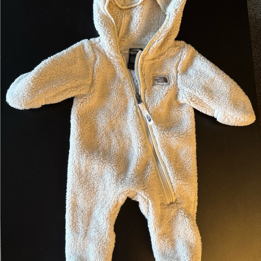 The North Face White Fleece Kids Footie